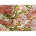 thumbnail image 3 of Ambesonne Peony Pattern Quilted Coverlet 3 Pcs, Vintage Color Flowers, Queen Size, Coral and Pale Olive Green, 3 of 4