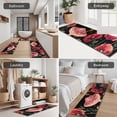 thumbnail image 5 of Red Mushroom Fantasy Black Pattern Kitchen Rugs Sets Of 3,Kitchen Runner Rugs Non Skid Washable,Decorative Kitchen Floor Mats for Kitchen,Sink,Laundry,17"x30"+ 17"x47" + 17"x59", 5 of 6