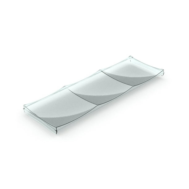 Mini Platitos Triple Para Postres y Bocadillos. De plástico con aspecto cristal. Exquisite Table Platito triple/20 pz