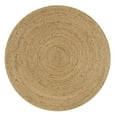 thumbnail image 2 of JONATHAN Y ANSA 6' Round Area Rug, Soleil Jute Braided Circle - Natural, RNF103A-6R, 2 of 8
