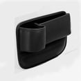 thumbnail image 4 of Black PU Leather Left Car Seat Gap Catcher Crevice Filler Storage Box Organizer, 4 of 5
