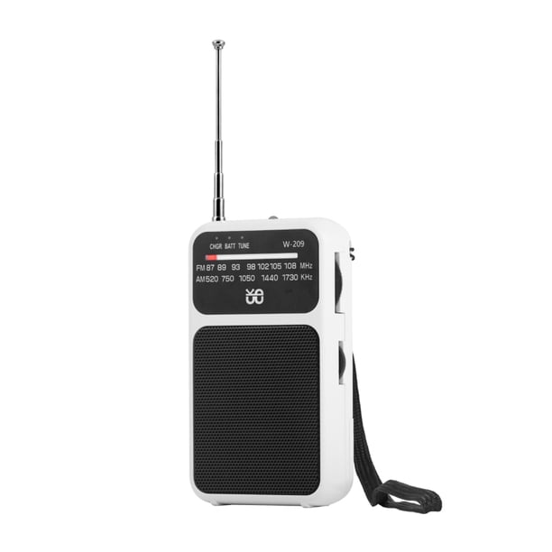 Pointer Radio 2 Band Puttable Pocket Am FM Altavoces Incorporado Que Funciona Con Una Linterna 3.5 Mm para Senior Home Walking