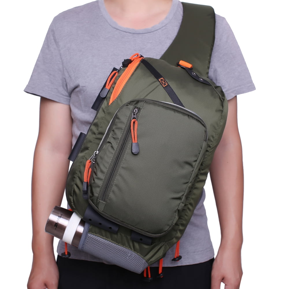 Kylebooker Fly Fishing Sling Packs Fishing Tackle Storage Shoulder Bag 