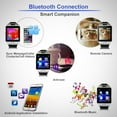 thumbnail image 6 of Style Asia Pack of 2 Black and Silver Bluetooth Smart Watches - Touch Screen Bluetooth Enabled Smart Watch, Camera, Music, Fitness Tracker and Pedometer, Compatible to All Android and iOS Phones, 6 of 10