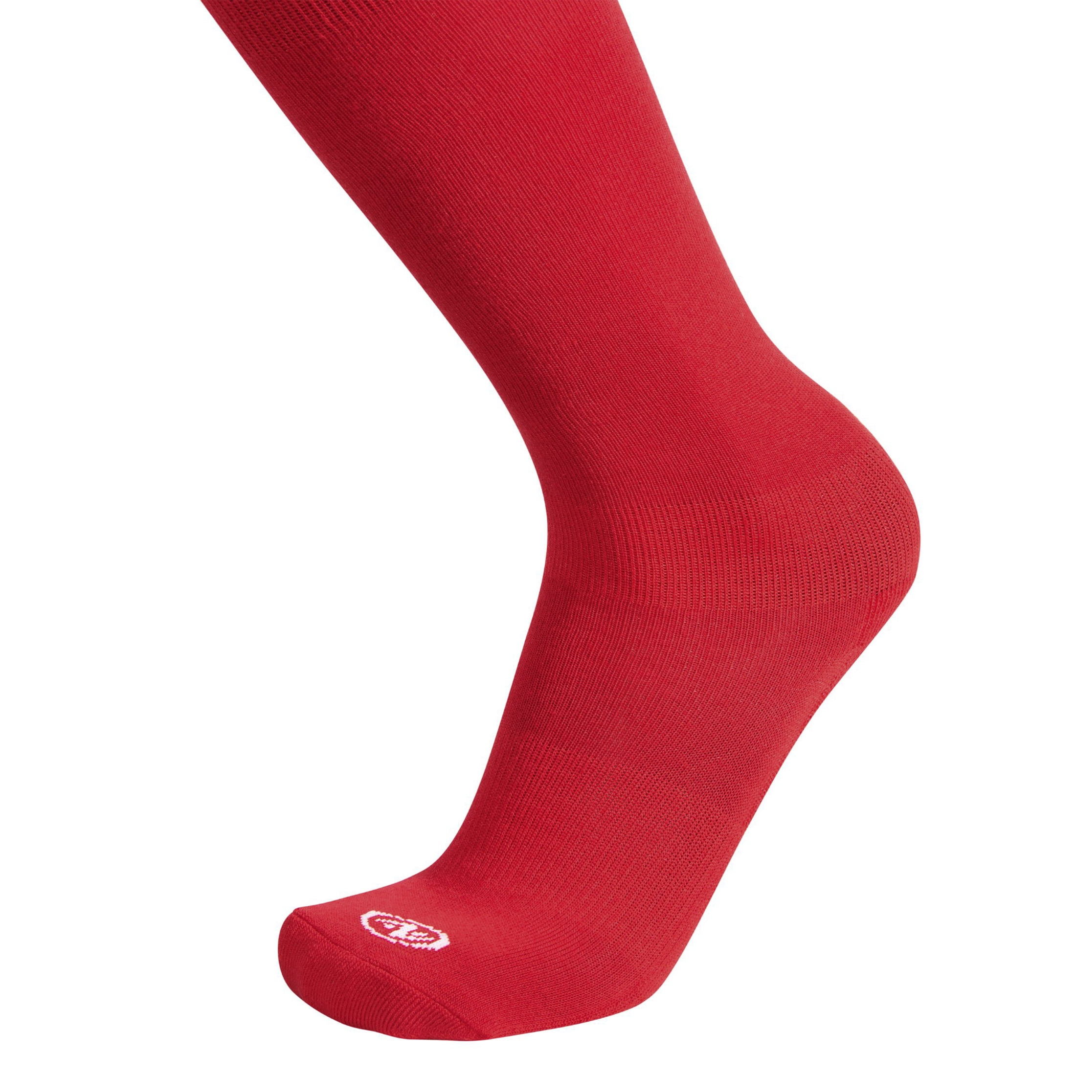 (6 pack) Athletic Works Unisex Baseball/Softball Socks, 2-Pair Pack, Red