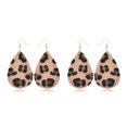 thumbnail image 4 of Pendientes Sonducket con estampado de leopardo geométrico de piel sintética para mujeres y niñas Tipo 2 CBP233690, 4 of 6