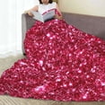 thumbnail image 5 of Yiaed Pink Glitter Pattern Fleece Throw Blanket,Fleece Throw Blankets for Couch & Bed All Season Use -40"x30", 5 of 6