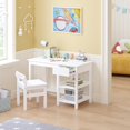 thumbnail image 4 of STAROUS Kids Desk and Chair Set, Wooden Study Table with Drawer and Storage Shelves, Children Study Desk for 3–8 Years Old, Student Writing Table for Bedroom or Classroom, 4 of 7