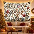 thumbnail image 3 of Long-Tailed Birds in an Ornate Botanical Garden, Dramatic Vintage for Bird Lovers, Floral Home Decor, Housewarming Gift, Tapestry Wall Hanging for Living Room and Bedroom, 3 of 7