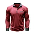 thumbnail image 3 of DYMADE Men Casual Long Sleeve Button Collar Henley Shirt Tops, 3 of 6
