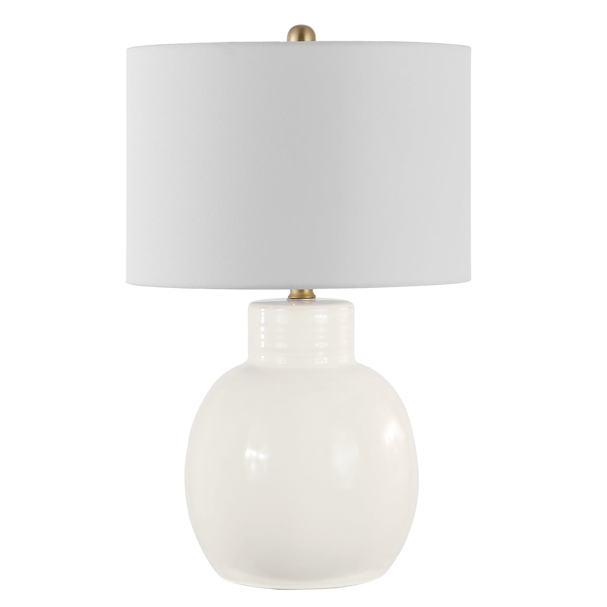 SAFAVIEH Jonie Solid Ceramic Table Lamp, Ivory, Set of 2
