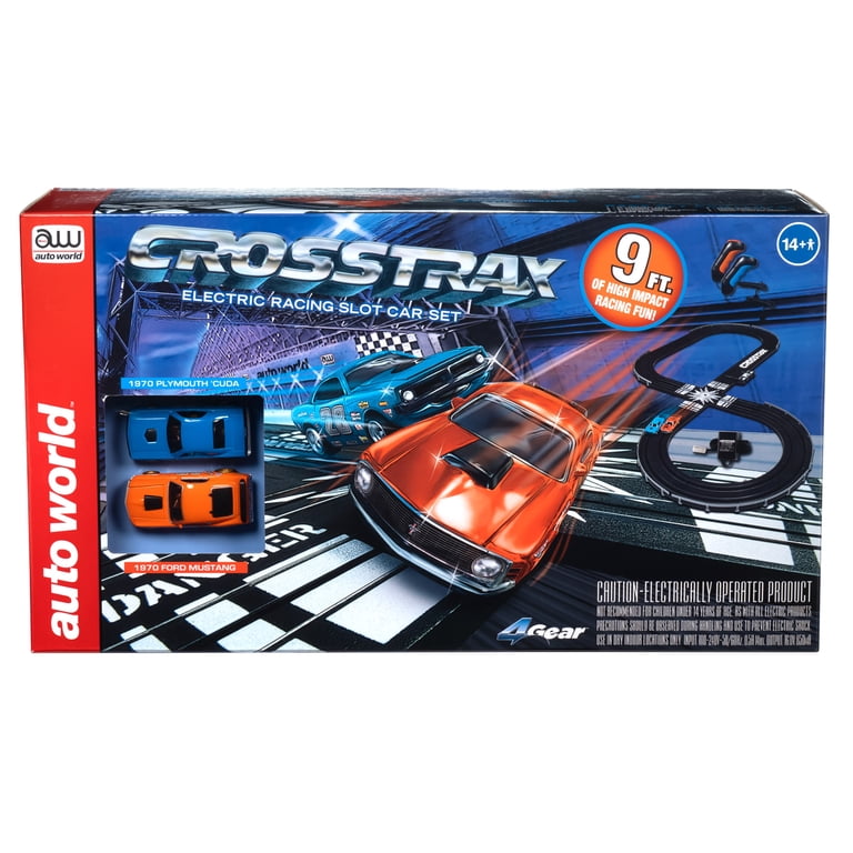 Auto World: CrossTrax Road Course - 9' Slot Car Race Set, 2
