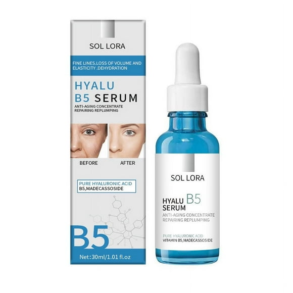 Pure Hyaluronic Acid Serum - A triple anti-aging concentrated repair serum that resurfaces smooth skin - Reduces fine lines on the face, firms, hydrates, lifts and brightens skin