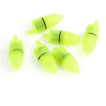 Unique Bargains 6 Pcs Shell Fishing Rod Bite Alarm Electronic Blue LED Light Lamp Alert