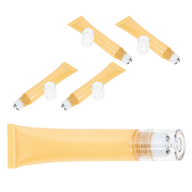 DEEPCRAFF 5Pcs Golden Plastic Reusable Tubes for Cream Storage for Women Daily Use