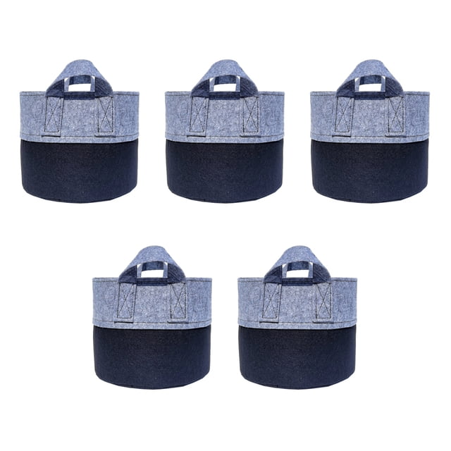 Bewildely Bolsas multifuncionales para patatas, 5 uds., para plantas y patatas, bolsa para maceta, bolsa para plantar árboles Jardín y Patio Doble hechizo gris D30*H25