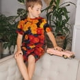 thumbnail image 4 of Balery Marigold Flowers In Different Colors Conjunto de Pijama Infantil de Manga Corta con Estampado – Ropa de Dormir de Algodón Suave-3X-Large, 4 of 6