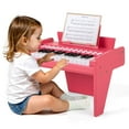 thumbnail image 1 of Costway 25 Keys Digital Piano with Music Stand,Teaching Mode,Lighted Keys, Adjustable Speed Pink, 1 of 10