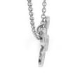 thumbnail image 5 of SuperJeweler K Initial Necklace In White Gold With 5 Diamonds, Serif Style, With Free 18 Inch Cable Chain, For Women, 5 of 7