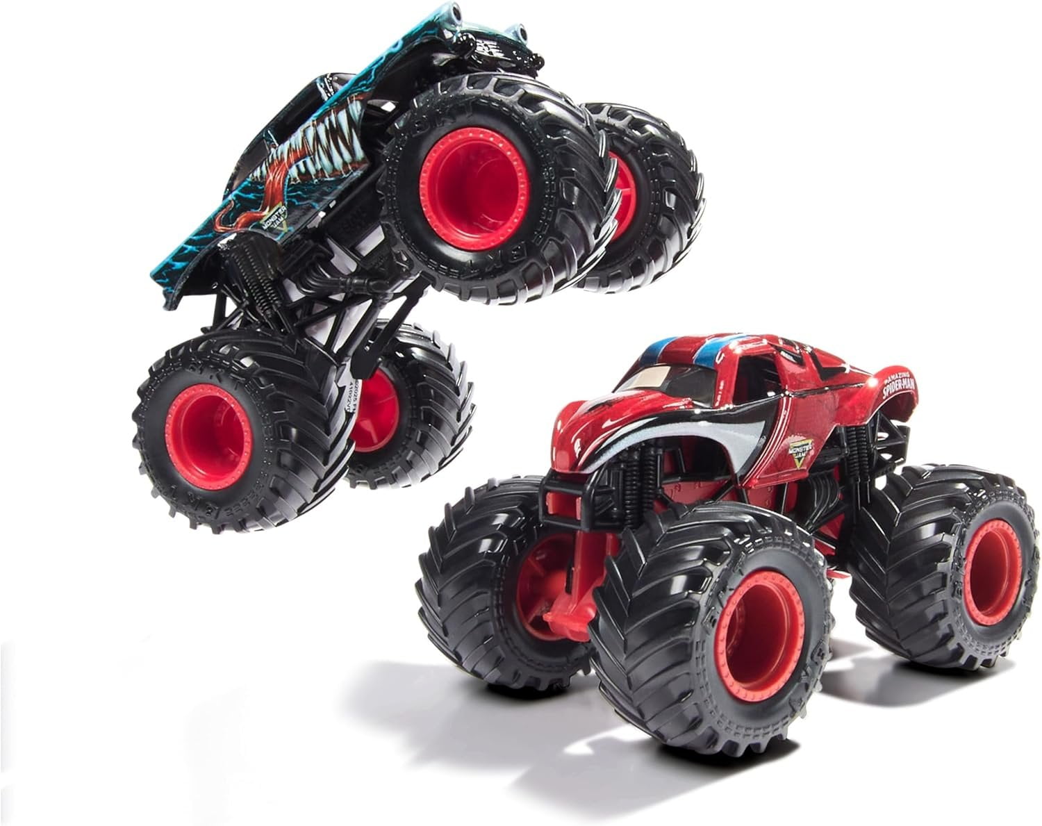 Monster Jam Marvel Venom vs Spider-Man Die-Cast Trucks Series 4, 1:64 Scale