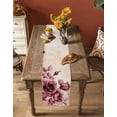 thumbnail image 4 of Table Runner Dresser Scarf 13 x 70 Inch Spring Rose Watercolor Flowers Retro Elegant Floral Table Runners Non-Slip Heat Kitchen Dining Table Decor for Indoor Outdoor Home Party Decoration, 4 of 7
