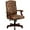 Bomber Brown Microfiber/Mahogany Frame, variant on Flash Furniture Derrick Microfiber Tufted Farmhouse Office Chair with Driftwood Base, Ivory