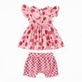 thumbnail image 7 of TOWED22 Infant Baby Outfits 2 Piece Set Sleeveless Tank Tops and Casual Shorts Sets Clothing Toddler Summer Clothes(Red,3-6 M), 7 of 7