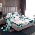 thumbnail image 1 of Marble Bed Sheets Set Stone Pattern Fluid Sheets Watercolor Marbling Texture Sheet Set Modern Abstract Art Bed Set Queen Size,Pink Blue, 1 of 7