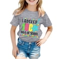 thumbnail image 1 of HNMKIU T-Shirt Décontracté à Manches Courtes et Col Rond pour Filles Tendance - Hauts Élégants et Confortables pour un Usage Quotidien, 1 of 4
