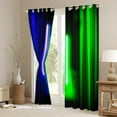thumbnail image 3 of Feelyou Neon Glowing Lightning Curtains Pack of 2 (42x84 Each), Blue Green Stripes Abstract Curtains Blackout, Teens Kids Boys Girls Bedroom Curtains, Living Room Curtains Decor, 3 of 6