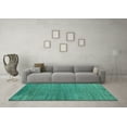 thumbnail image 3 of Ahgly Company Indoor Round Oriental Light Blue Modern Area Rugs, 5' Round, 3 of 4