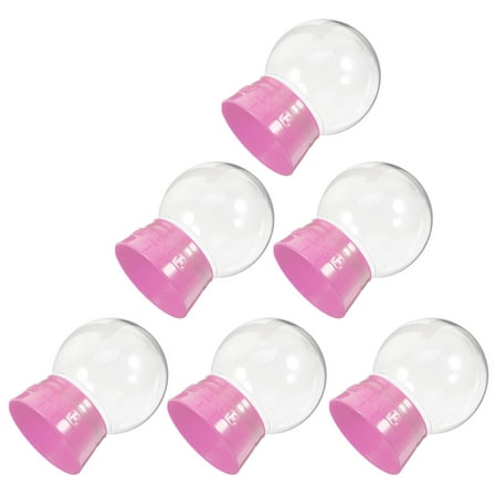 Masteelf  6 Pcs Christmas Snow Globe Plastic Globes for Kids Child Pink
