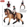 thumbnail image 1 of Oenux-figuras de acción de granja para niños, modelo de carrera de caballos, figurita de animales ecuestres, Colección educativa linda, regalo de juguete, 1 of 4