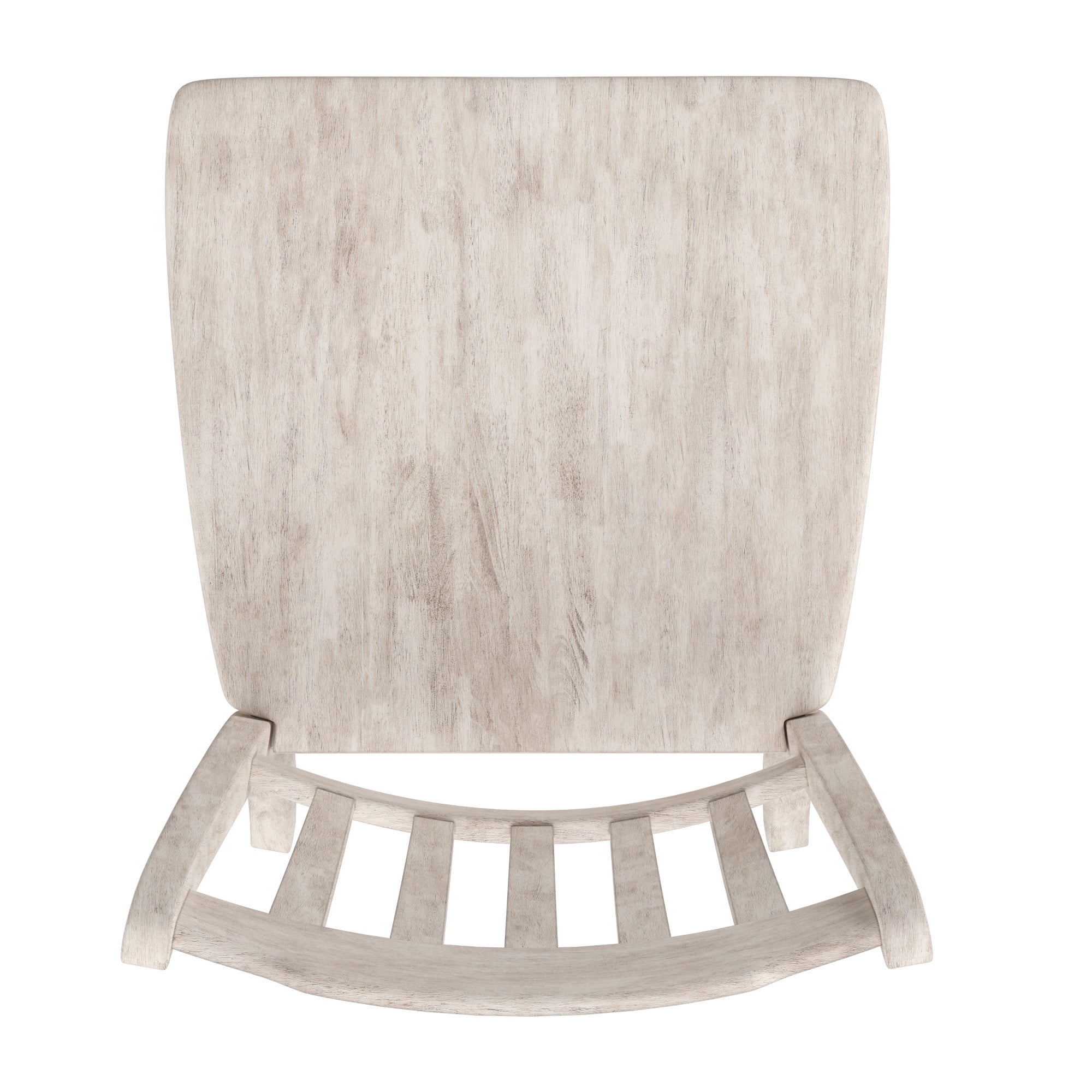 Weston Home Farmhouse Slat Back Wood Dining Chairs, Set of 2, Antique White Finish