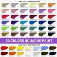 thumbnail image 6 of HIMI Gouache Paint Set, 50 colors(14 Colors x 60ml + 36 Colors x 30ml) with a Portable Carrying Case, Jelly Cup Design, Miya Gouache Paint for Canvas Watercolor Paper - Perfect for Beginners, Artists, 6 of 7