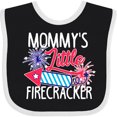 thumbnail image 3 of Inktastic Mommys Little Firecracker with Rocket and Fireworks Boys or Girls Baby Bib, 3 of 4