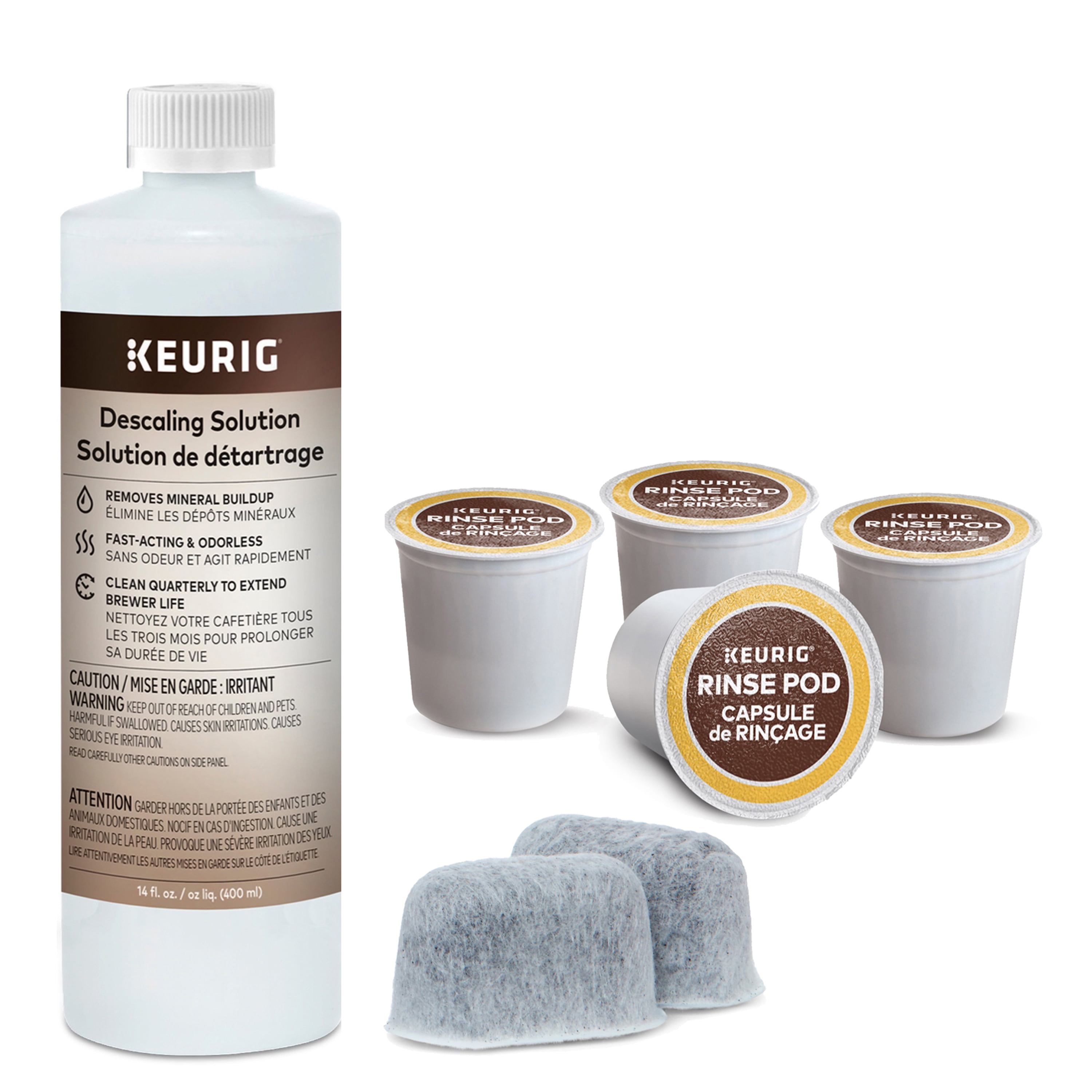 Keurig 3 month Brewer Maintenance Kit with Rinse Pods Descale