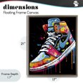 thumbnail image 4 of Stupell Industries Eclectic Graffiti Sneaker on Black Brown Floating Frame Canvas Art, 17 x 21, by Creative Studio, 4 of 8