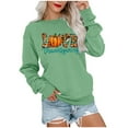 thumbnail image 2 of Lilgiuy Halloween Sweatshirt for Women 2023 Fall Long Sleeve Thanksgiving Print Sweatshirt Cute Pumpkin Graphic T Shirts Crewneck Pullover Tops Outwear, 2 of 5