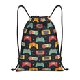 thumbnail image 1 of Fotbe Retro Video Game Bolsa Mochila con Cordón Estampada, Bolsa de Gimnasio Deportiva, Bolsa Cinch, Bolsa con Cordón para Hombres y Mujeres-Small, 1 of 6