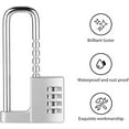 thumbnail image 4 of Adjustable Combination Lock, 98-42 mm Padlock, Large, Made of Zinc Alloy and Steel, 7 mm Padlock, Lock with Code Protective Cover, 4 of 5