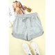 thumbnail image 1 of ABPHQTO Shorts casuales de punto con ribete acanalado gris para mujer, 1 of 5