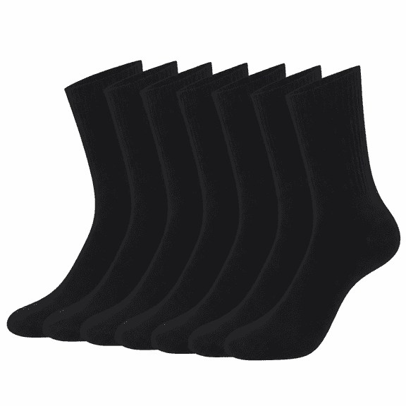 FLORNIX Non-Binding Top Diabetic Socks for Men Women, Thin Soft Mid Calf Socks with Seamless Toe, 4 Pairs, Black, Medium
