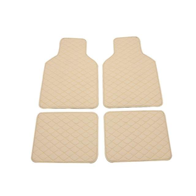 Kenally Alfombrillas de 4 piezas para coche, forro Interior automotriz, alfombrilla para pie, alfombra decorativa, decoración trasera delantera, Automoción decorativa y accesorios Beige Kenally VI016887-05