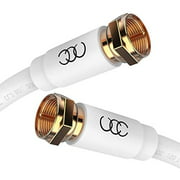 Ultra Clarity Cables Coaxial Cable Triple Shielded CL3 in-Wall Rated Gold Plated Connectors (3ft) RG6 Digital Audio Video Male F Connector Pin - 3 Feet