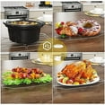 thumbnail image 4 of SUNVIVI 20 Quart Turkey Electric Roaster Oven with Self-Basting Lid, Stainless Steel, White, 4 of 9