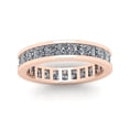 thumbnail image 3 of Natural 2.70Ct Princess Cut Diamond Classic Channel Set Women's Anniversary Wedding Eternity Band Ring Solid 18k Rose Gold F VS2, 3 of 3