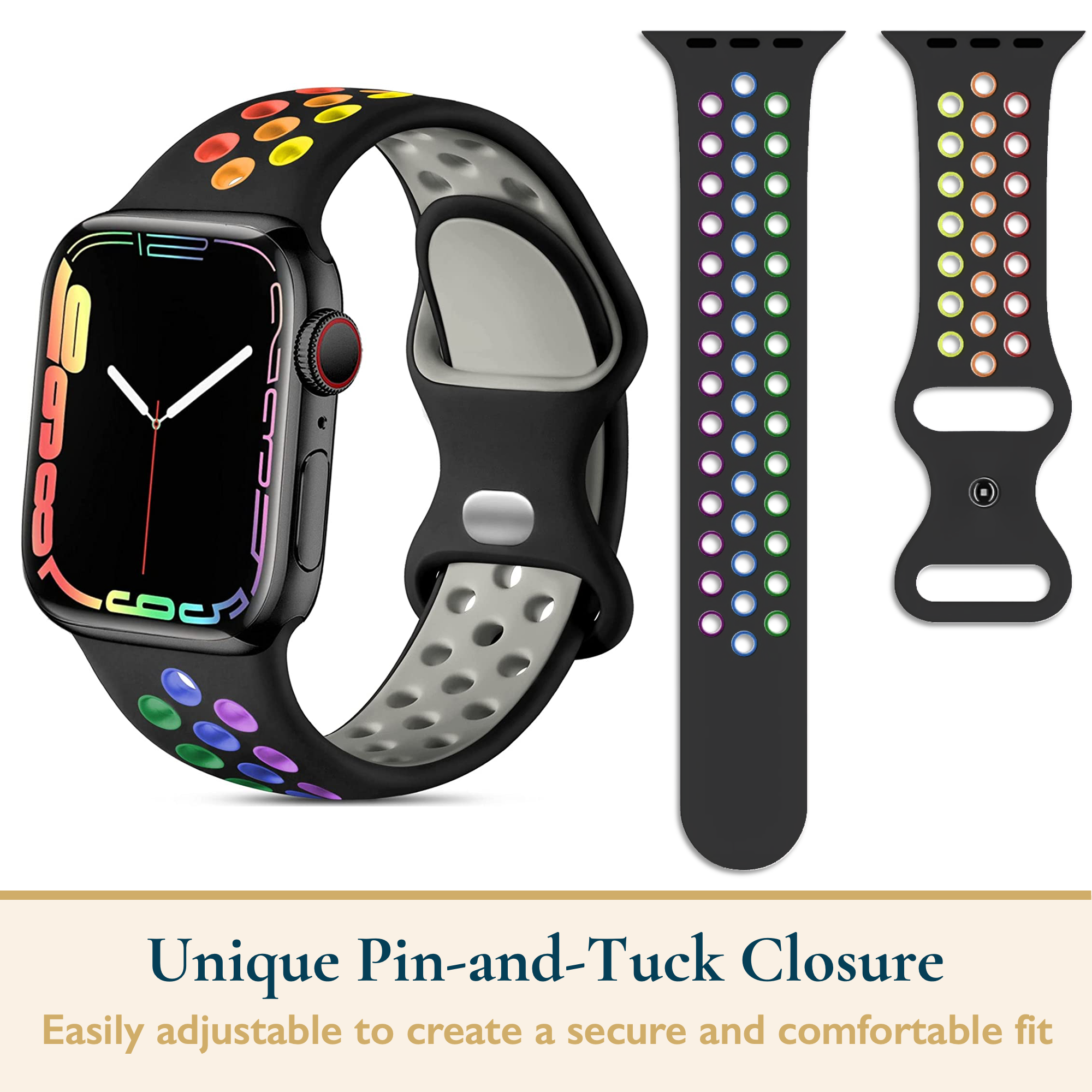 ComfiTime Apple Watch Band - Stretchy Silicone Sport Strap photo 6