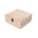 thumbnail image 2 of Caja de almacenamiento de madera organizadora con cierre frontal rústico, caja sin terminar, recuerdo portátil madera 23x23x10cm, 2 of 9