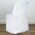 thumbnail image 2 of BalsaCircle 100 White Solid Polyester Folding Chair Covers Slipcovers Linens, 2 of 8